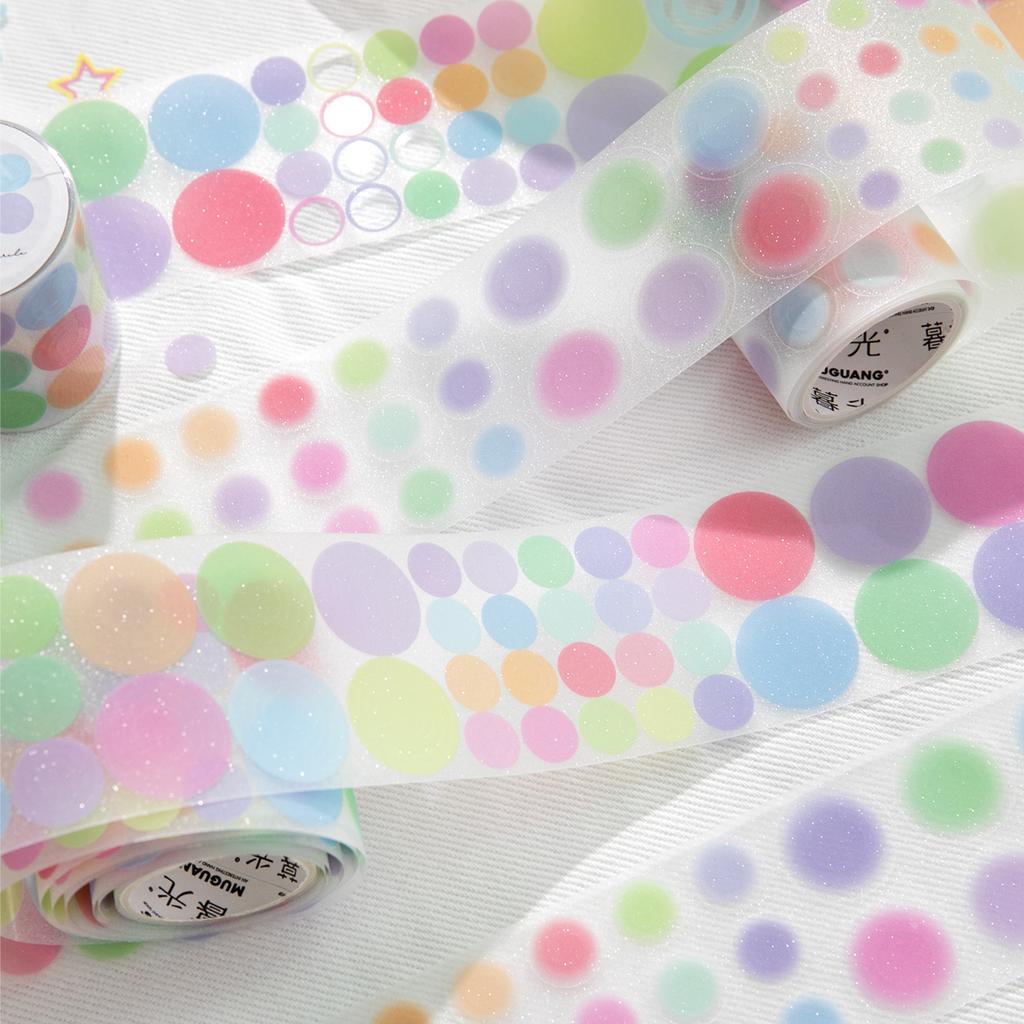 50mm*2m Cute Watercolor Dots Series Washi Tape Kawaii Decorative Adhesive Scrapbook Stickers Hand Made Masking Tape Stationery