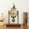 Creative European Style Desk Clock Pendulum Ornaments Living Room Table Clock Swing Luxury Desktop Clocks Bedroom Home Decor
