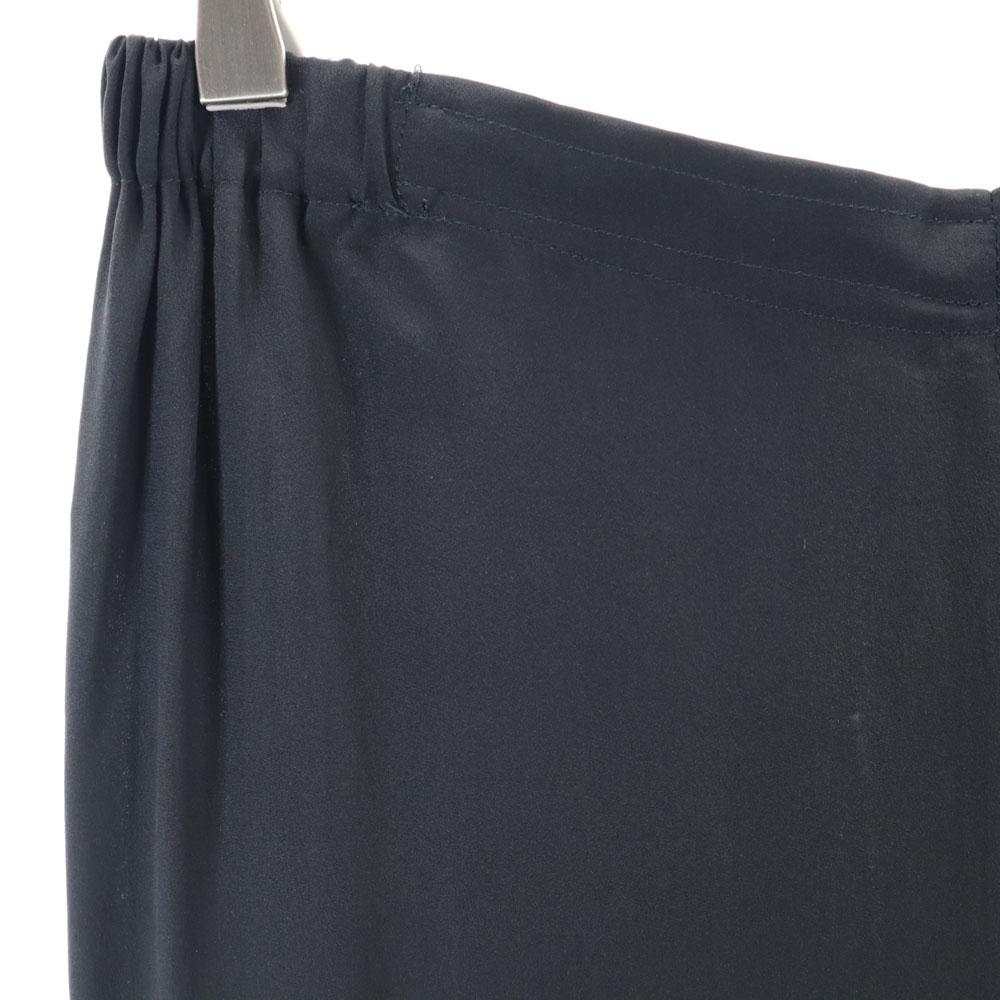 ADPINA Unused Italian Silk Long Pants 46 Black Tag Attached Elastic Waist Women Used