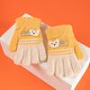 Xuehuaxiu Kinder-Thermohandschuhe, gestrickte Jacquard-Fäustlinge mit Cartoon-Bär, Großhandel für Kinderhandschuhe