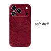Luxurious Red Paisley Intricate Swirl Pattern Art Graphic Film Aesthetic Protective Shockproof Bumper Phone Case Cover For iPhone 14 15 16 ProMax Plus
