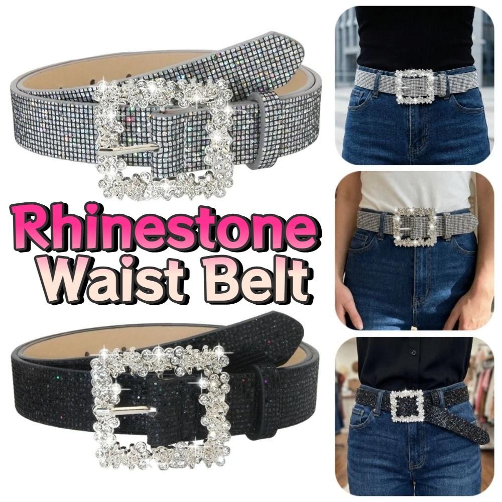 Luxury Rhinestone Waist Belt Bling Bling Women's Jeans Belt Sparkling Waistband  Women Gifts