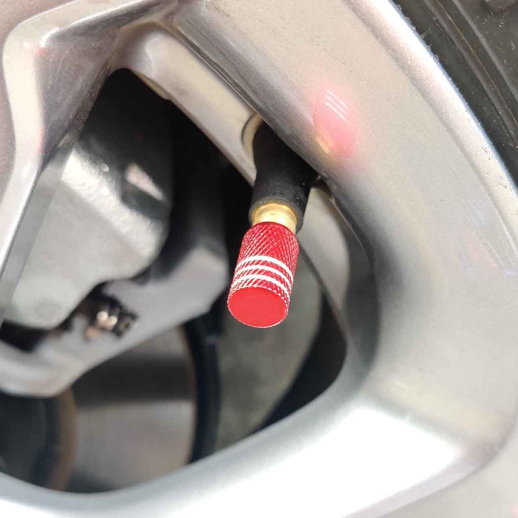 Aluminum Alloy Tire Valve Stem Caps 4 Pack Universal Car Wheel Tire Valve Caps Universal Stem Covers for Cars Trucks Motorcycl Valve Stems 1