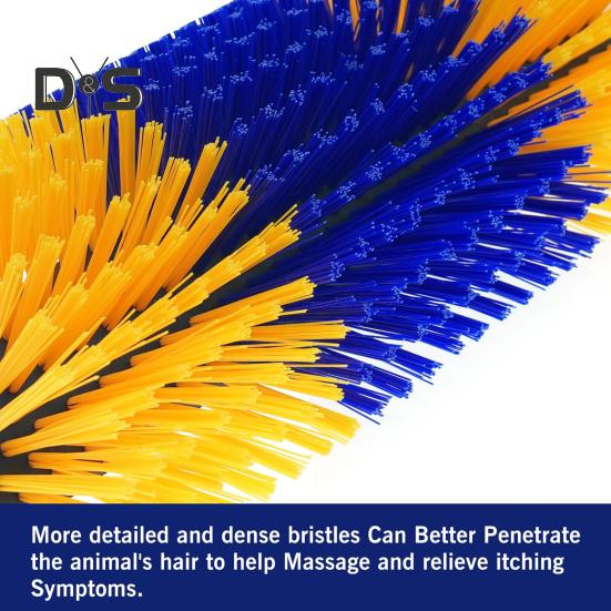 Livestock Scratching Brushes Cow Scratcher Brush with Screws for Back Itch Relief Goat Cleaning Grooming Post Brush for Horse Pig Cattle Supplies