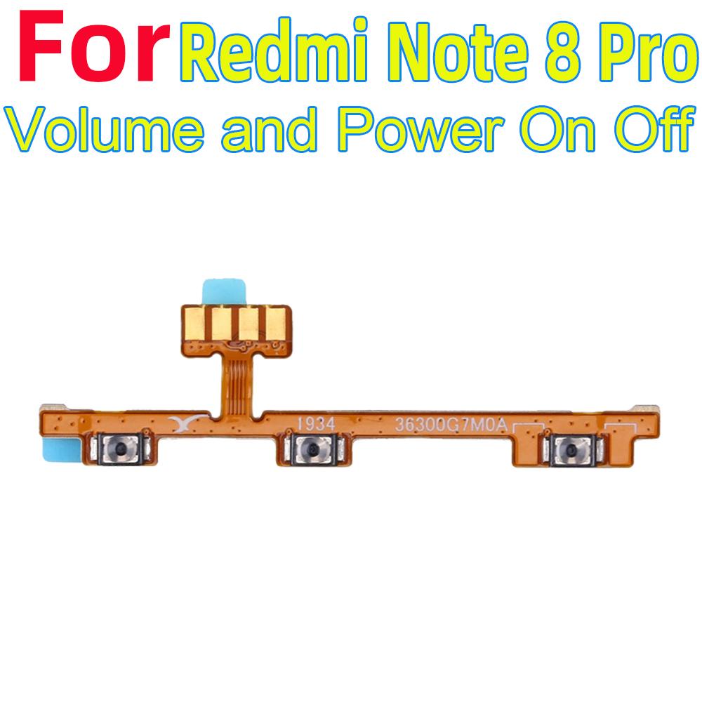 Включение Выключение Клавиша Переключатель Громкости Шлейф для Xiaomi Redmi Note 8 Pro Включение Выключение Громкость