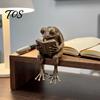 Literarischer Stil Raumdekoration Lese-Frosch Figur, Buchstützen für Bücherregal Dekoration, Harz Ornament Exquisites Geburtstagsgeschenk Freunde Zuhause Büro Arbeitszimmer