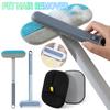 Pet Hair Remover Brush with Long Handle Cat Dog Hair Cleaner Brush Reusable Pet Fur Grooming Gloves for Carpets Sofa Cleaning