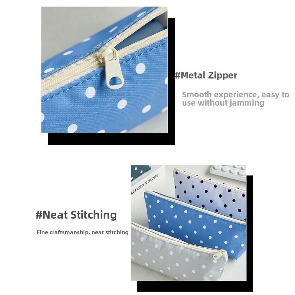 Large Capacity Pen Bags Zipper Closure Pencil Pouch New Makeup Pouch Stationery Organizer
