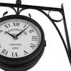 Vintage Wrought Iron Double Sided Outdoor Wall Clock Silent Quartz Movement