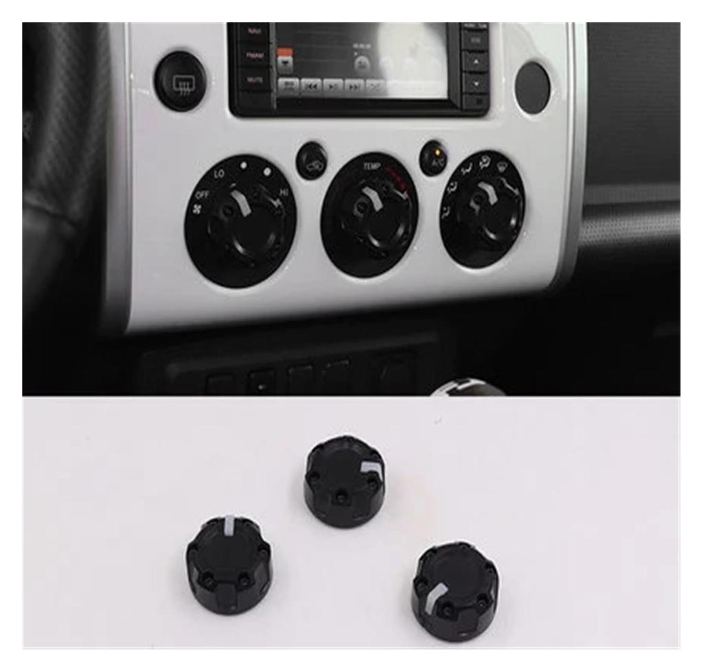 NIJIU Toyota FJ Cruiser Knoflík klimatizace Upravený FJ Středový ovládací panel Vnitřní dekorace Tlačítko klimatizace Cruiser Kompatibilní (Černá)
