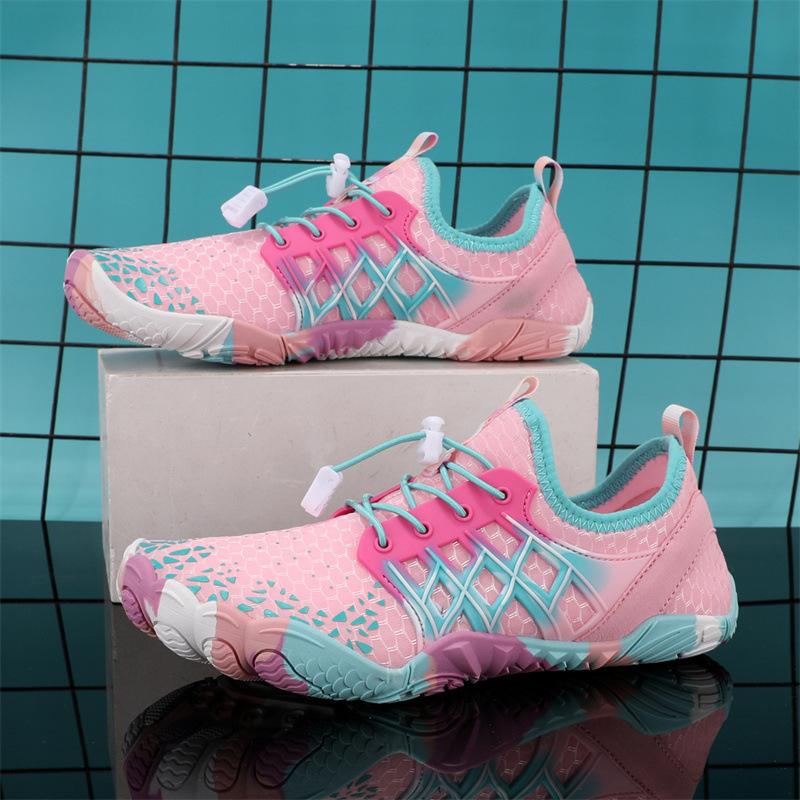 

Детская уличная быстросохнущая обувь для ручьев, дышащая спортивная обувь для помещений, толстоподошвенная нескользящая обувь для ходьбы по воде, пляжная обувь для мальчиков и девочек 48 розовый