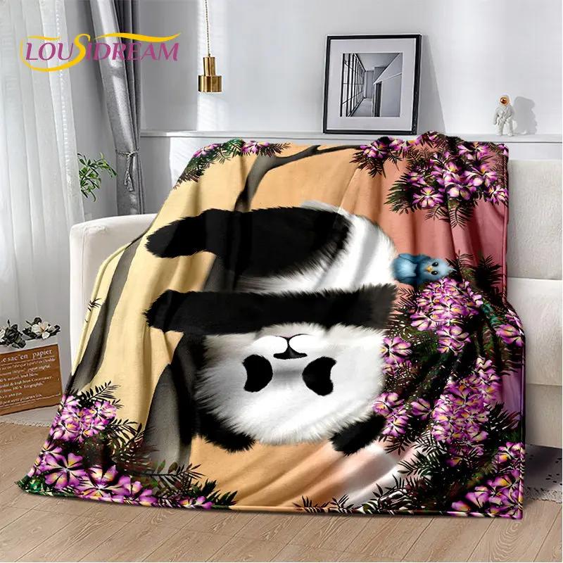 3D Cartoon Cute Panda Blanket,Flannel Blanket Throw Blanket,Kid Warm Blanket for Home Living Room Bedroom Beds Sofa Picnic Cover