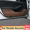 For Honda Accord X 10th 2018    2022 Anti Kick Pad Car Door Protector Trim Film Shell Leather Accessories