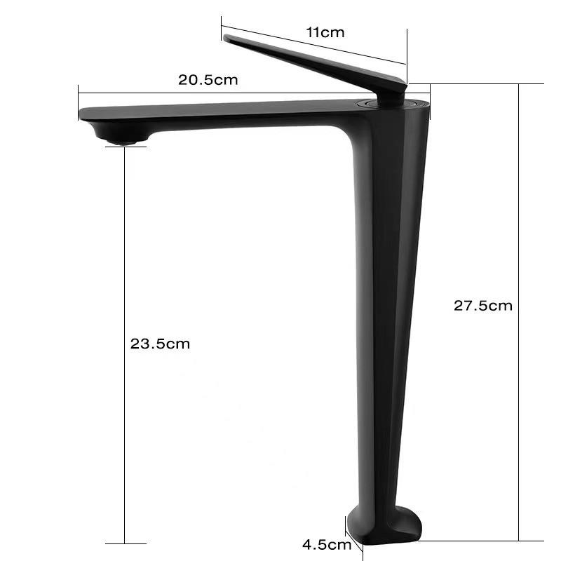 Rose Gold Basin Faucet Brushed Gold Tall Bathroom Faucet Hot and Cold Black Sink Faucet Deck Mounted Toilet Mixer Water Tap