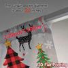 2pcs,Curtains Cute Deer Christmas Trees (3) Popular Light Filtering Curtains Versatile Polyester Curtains Thermal Insulation,