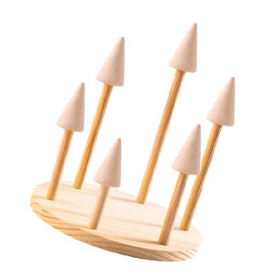 Multipurpose Wood Rings Display Stand Jewelry Storage Organizers Showcase Tray for Home Shop Countertop Decoration