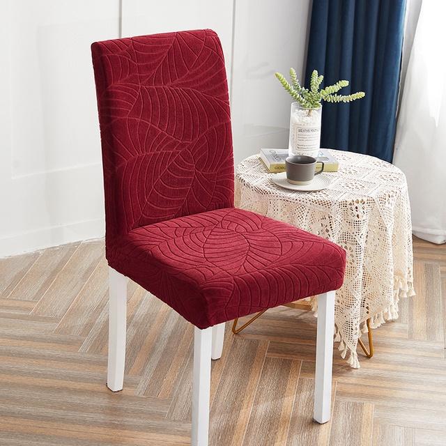1Pcs Jacquard Stretch Chair Cover Waterproof Anti-Dirty Seat Cover For Kitchen Banquet Birthday Party  Dining