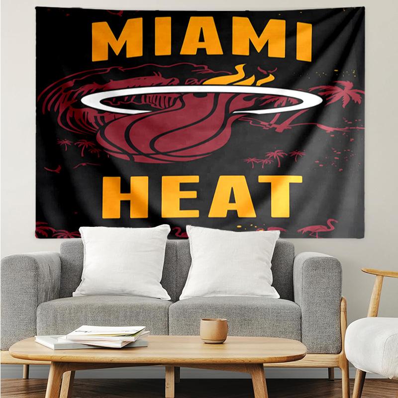 Heat Team Logo Artwork Quick-Dry Tapestry Hanging for Bedroom,Livingroom, Playroom,Decor Art Room Wall Tapestry Holiday and Birthday Gifts