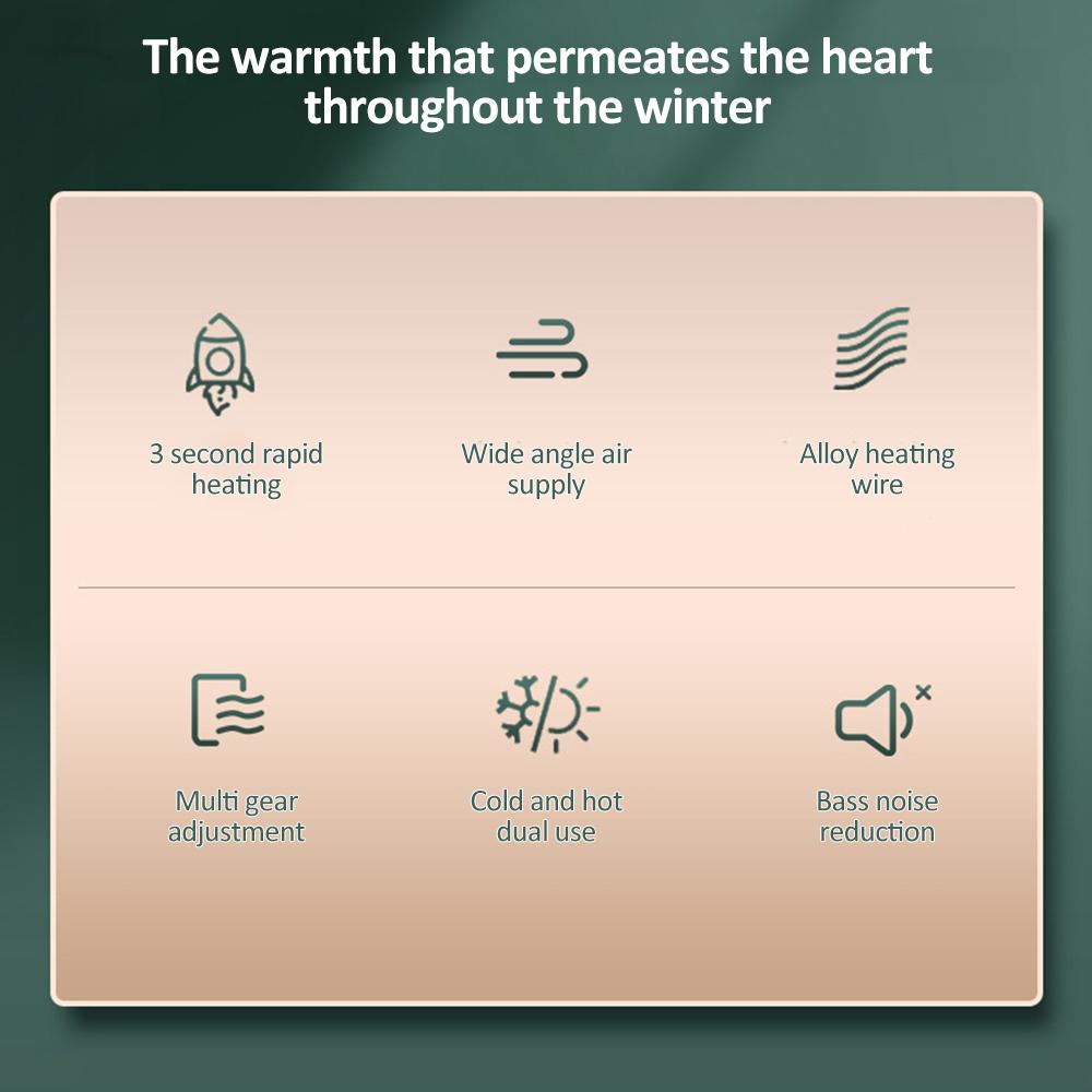 Încălzitor de spațiu cu ecran tactil de 2000 W Mașină electrică cu aer cald PTC Încălzire ceramică 70 de grade Aer cu unghi larg