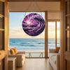 Stained Glass Suncatcher, Acrylic Puzzle Hanging Decoration, 7.48 Inch Round DIY Kit for Adults, Relaxing Craft Gift for Women Moms Puzzle Lovers