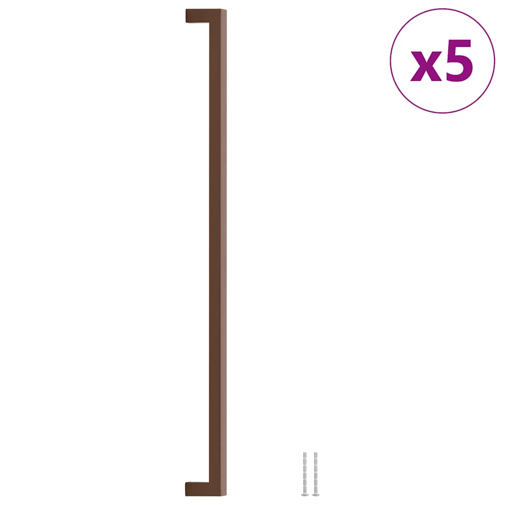 Furniture Handles 5 Pcs. Bronze Colored 480 Mm Stainless Steel