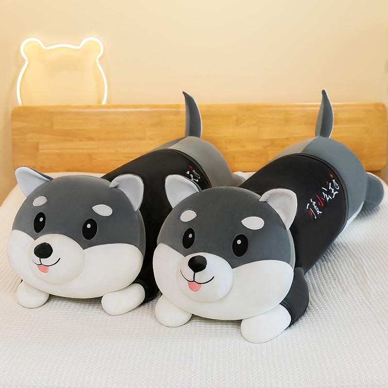 Cute husky plush pillow doll toy, leg pillow, nap artifact, bedside ornament, birthday gift.