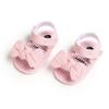 0-18M Baby Girl Sandals Toddler Infant Sandals Soft Rubber Sole Anti-Slip Summer Flower Lace Crib Bow ShoesFirst Walker