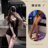 Erotic Underwear Deep V Imperial Sister Sexy Leopard Print Fashion Shapewear Short Skirt Low Chest Collar One-piece Skirt Small Mother Style