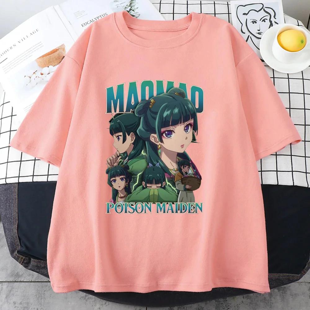 

Новая футболка с принтом «Дневники аптекаря», женская персонализированная летняя рубашка, повседневные женские топы в стиле аниме «Харадзюку» 4XL