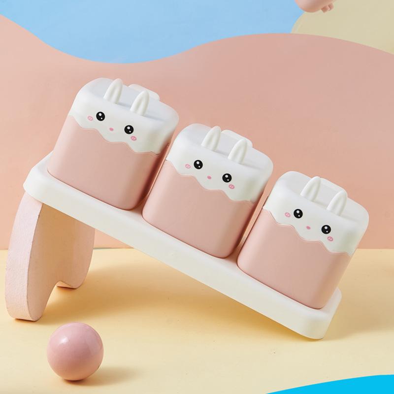 

Мультяшная коробка для приправ, кухонный бытовой набор приправ, комбинированный набор, банка для приправ, бутылка для приправ, банка для приправ, банка для соли розовый