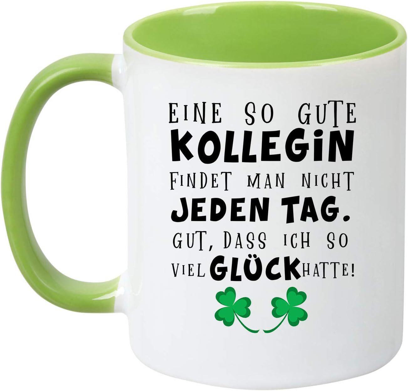 Kollegin Findet Man Nicht Jeden German Ceramic Coffee Mark Mug Tasse 301-400ml желто-зеленый