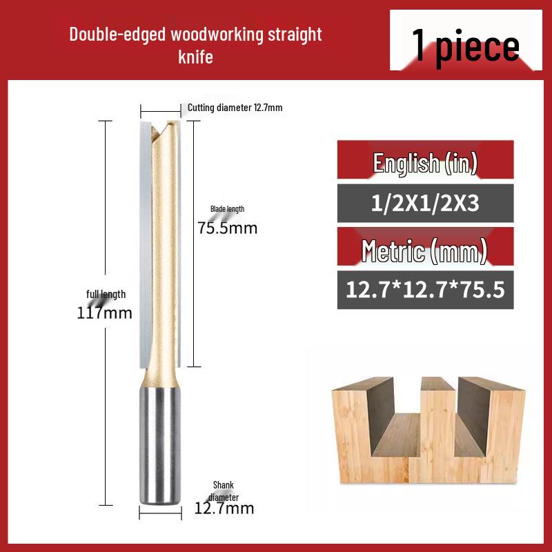 

Tiangong Двусторонняя фреза для резьбы и обрезки по дереву, Удлиненный инструмент для фрезерования и пазования древесины.