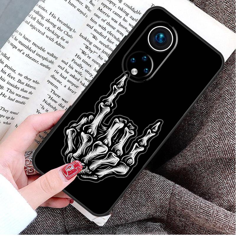 Skeleton Middle Finger Case For Honor Magic 8 7 6 Pro Honor X9d X9c X9b X9a X8b X8c Win 50 70 90 200 400 Lite Cover