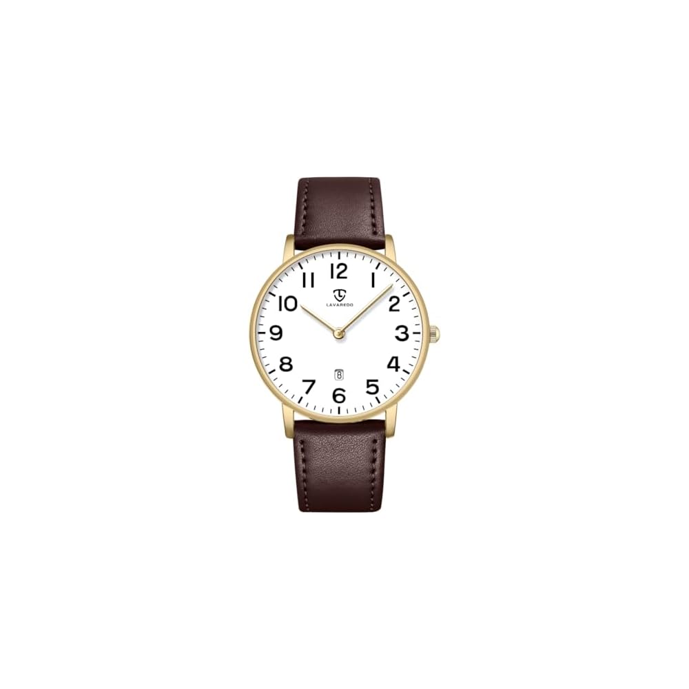 Ben Nevis Men s Minimalist Fashion Watch Analog Date Leather Strap 34-Y8G Coffee White