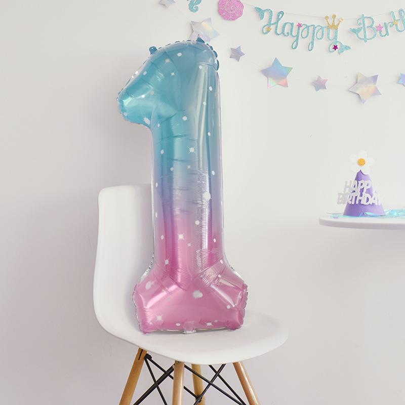 Korean-Style Macaron Color Bow Balloons for Baby Birthday Party Decor