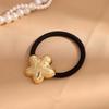 New Metal Geometric Hair Band for Women Simple Gold Color Shell Elastic Hairband Ponytail Holder Hair Rope Hair Accessories