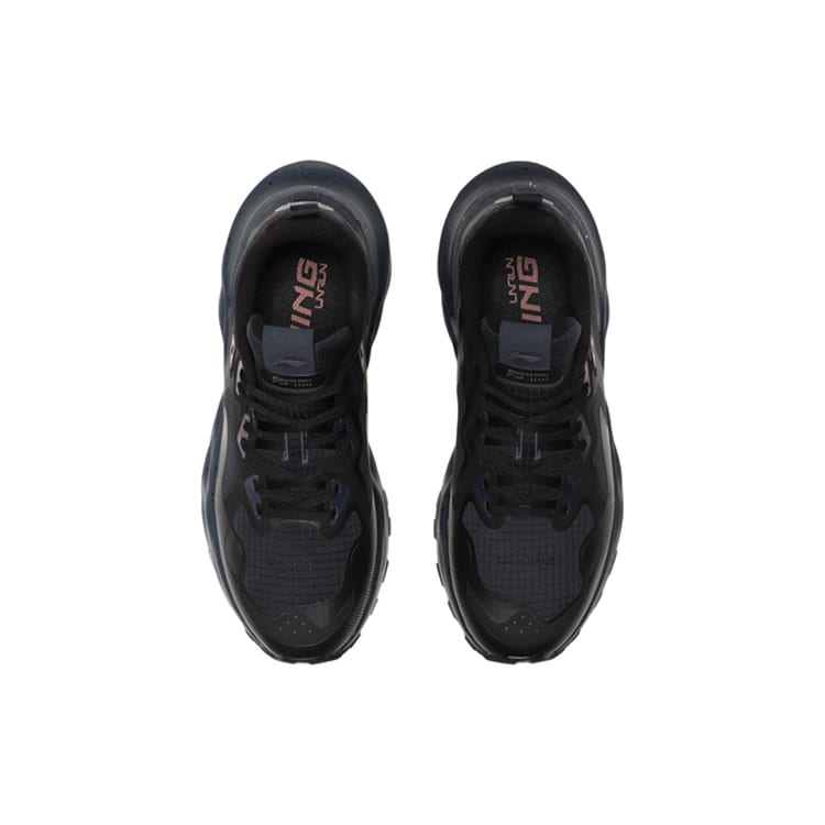 Li Ning Cloud Shield Cushioning Slip Resistant Abrasion Resistant Low Top Running Shoes Men's Black ARHQ143-2