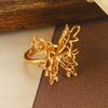 Versatile Simple Butterfly Ring Hollow Personality Niche High Fashion Open Ring Adjustable Design Sense Jewelry Women