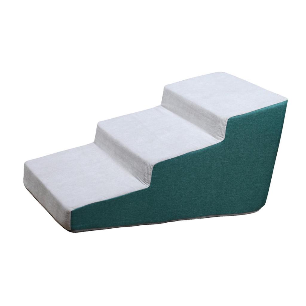 Dog Stairs Ramp Sponge Cloth Anti Slip Folding Steps Indoor Pet Ladder for Older Dogs and Cats High Bed Sofa Access