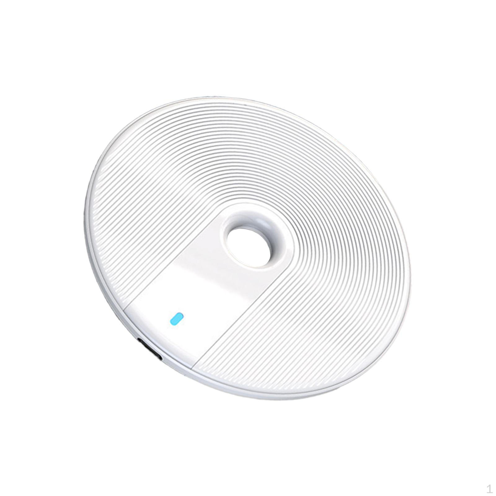 

Wireless Charger Round Portable Fast Charging Mat for Office Desk Smartphone білий