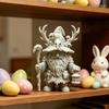 Huaqianguhh Dwarf Wizard Figurine, 3D Printed Fantasy Mage Statue, Forest Sorcerer Decor for Desk Shelf, Easter Gift Collectors Board Game Fans