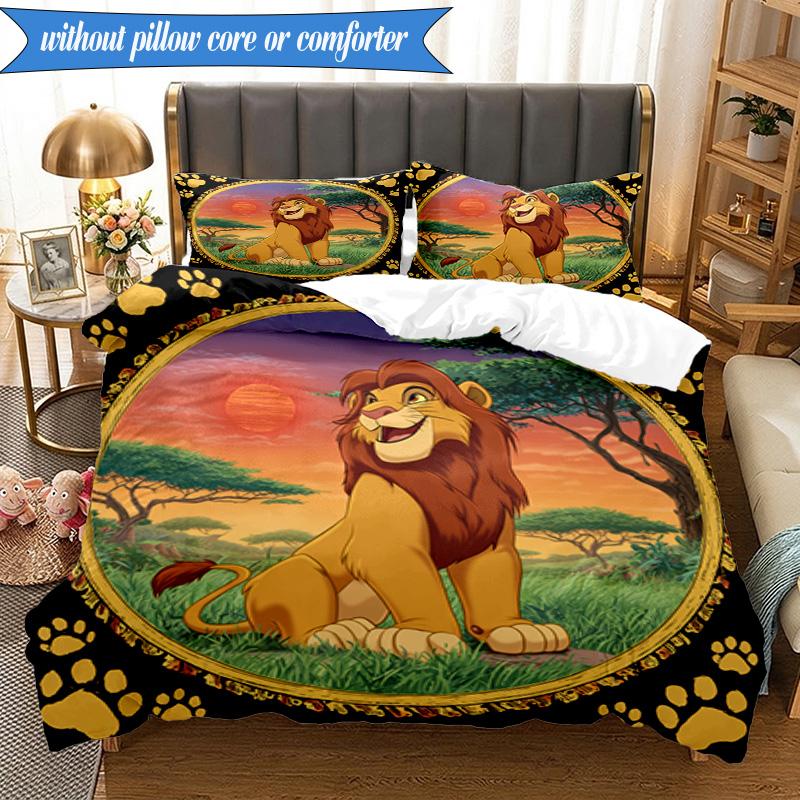 Lion king 3pcs K-pop music group Bedding set,Ideal for Bedroom, Dormitory,Including Duvet Cover And 2pcs Pillowcases,Fan gifts