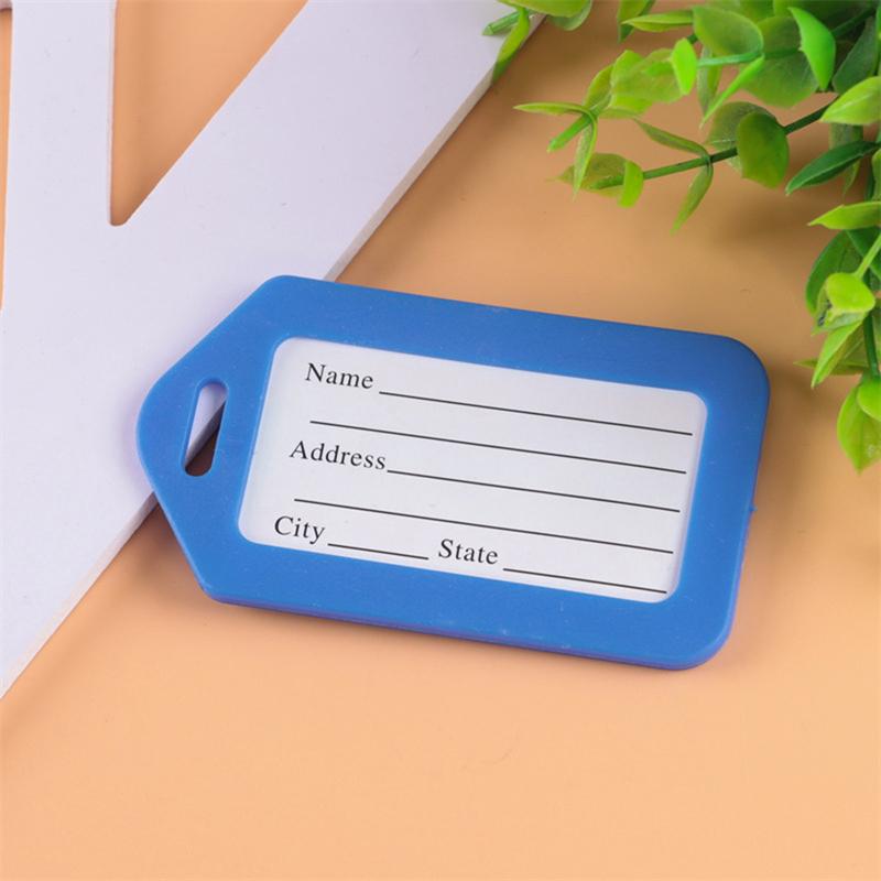 1/10pcs Luggage Tags Suitcase Label Bag Travel Boarding Pass Accessories Luggage Bag Tag Name Address ID Label Plastic Luggage