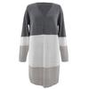 Womens Multicolor Striped  Patchwork Long Sleeve Fashion Cardigan  Sweater