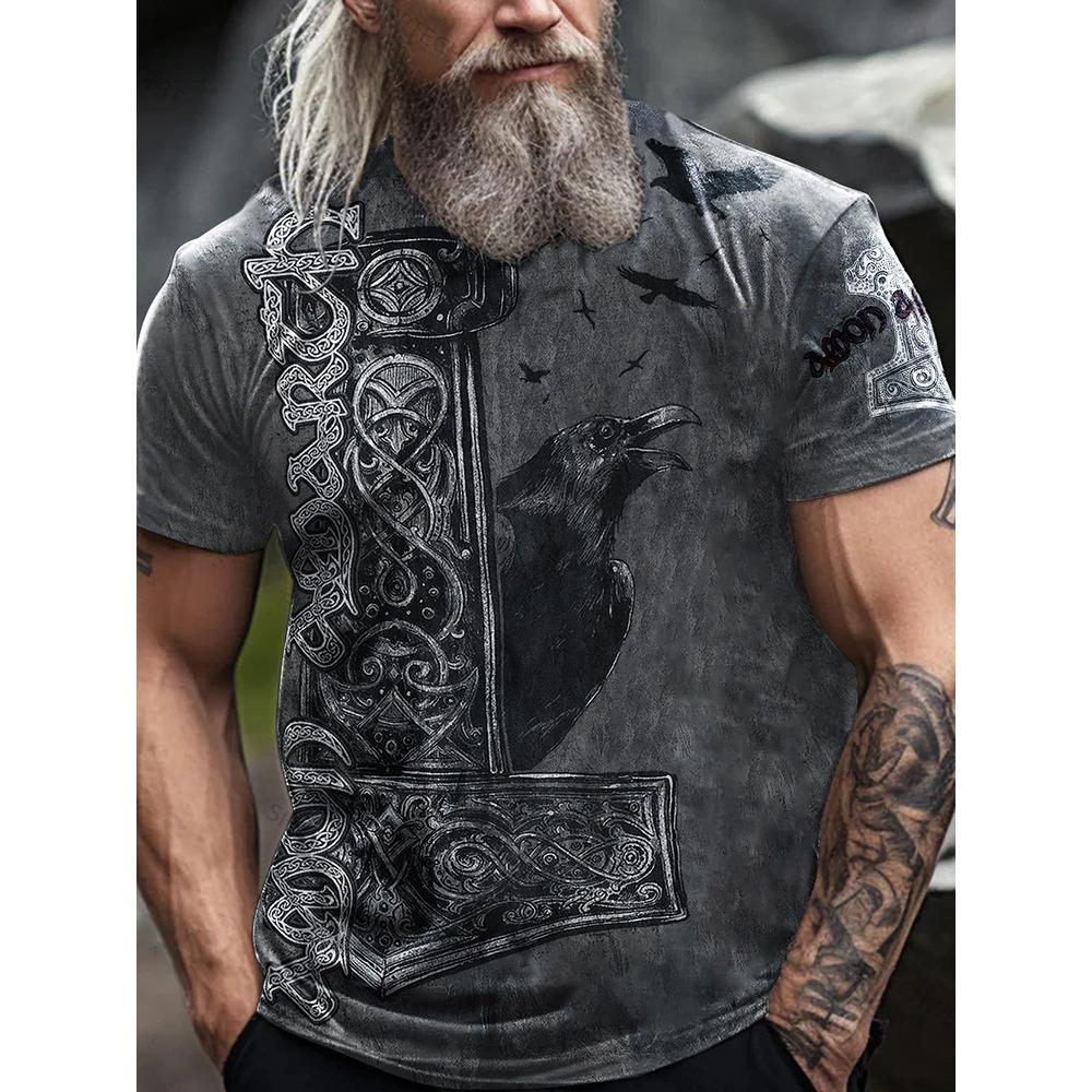 New Outdoor Street Style Men's Fashion T-Shirt 3D Textured Print Men's Fitness T-Shirt Casual Sports Short-Sleeve Top