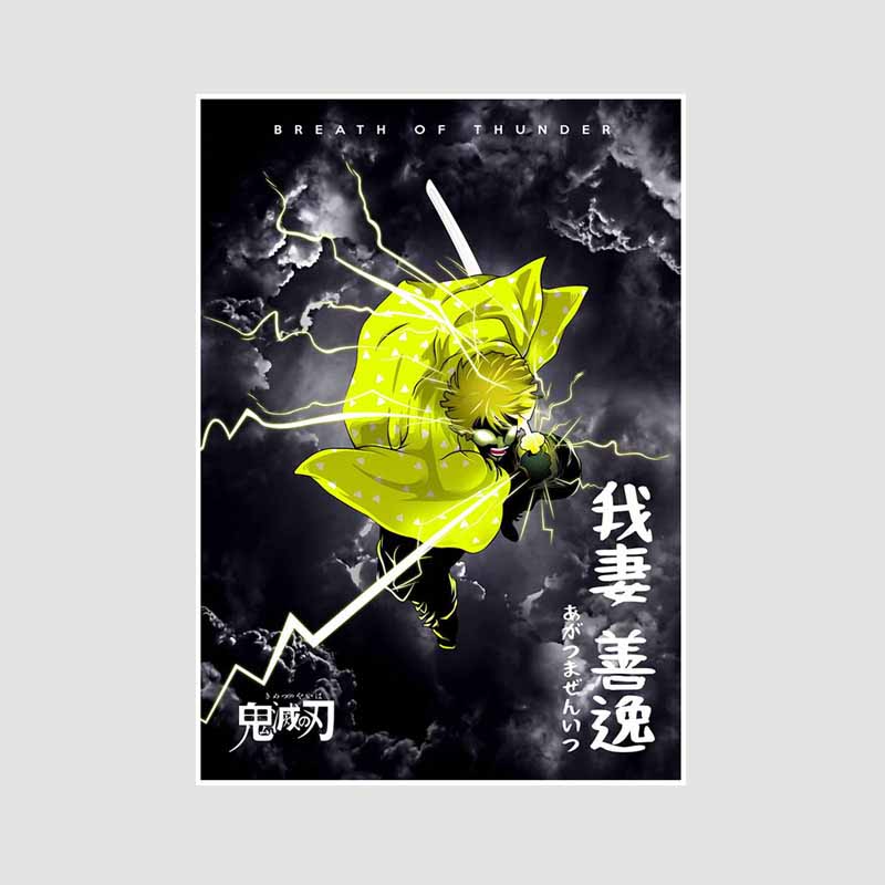 Japanese Comic Movie Demon Slayer Mugen Train Anime Posters Kimetsu No Yaiba White Paper Poster Art Painting Wall Decoration Mural Home Decor