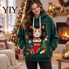 Portable Pet Carrier Apparel Unisex Pouch Christmas Hoodie, Cute Dog Cat Hooded Sweatshirt with Animal Carrying Hoodie Graphic, Cozy Fleece