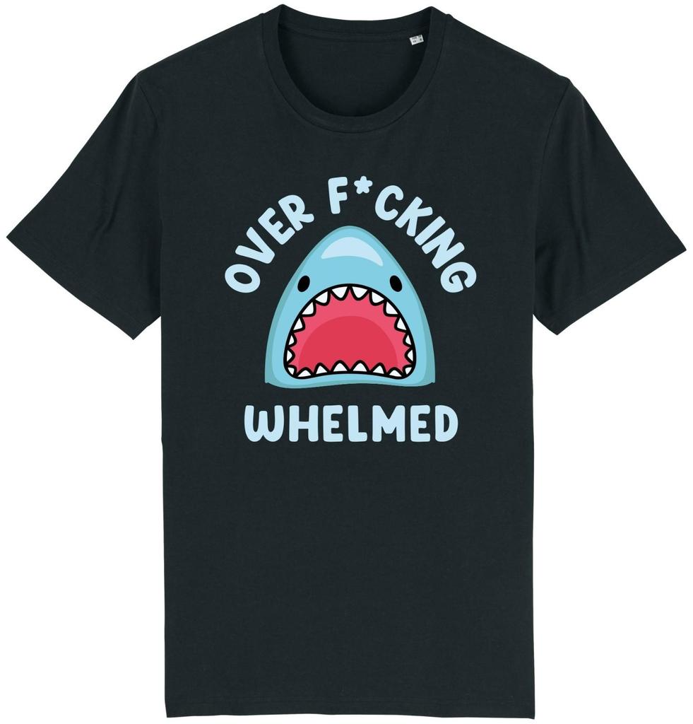 Unisex T Shirts Cotton Unisex T Shirt  for Unisex Slim Fit Tshirt Over Cking Whelmed Tshirt Funny Shark Joke Humour Stressed Gift Idea