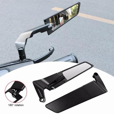 1PC Numerical Control Wind Wing Motorcycle Rearview Mirror Modified Fixed Wing Rearview Mirror Universal Rotating Adjustable Rearview Mirror