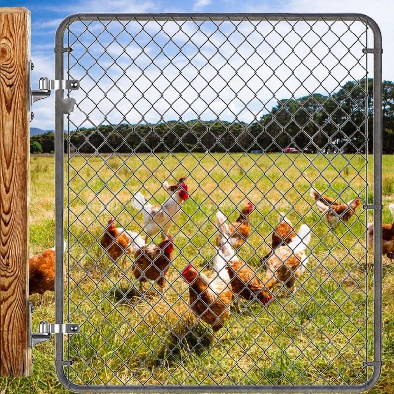 Set of 2 Portable Sturdy 6/8/10Inch Stainless Steel J Bolts Hinges for Wood and Metal Gate Ideal for Outdoor Use